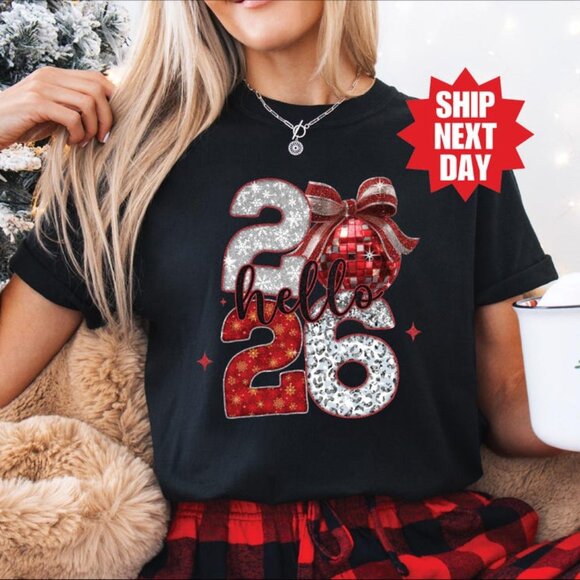 Happy New Year Shirt, Hello 2026 Shirt, New Year 2026 Shirt - Picture 1 of 4